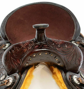 Meilleure vente selle d'endurance occidentale marron de qualité supérieure sculptée à la main en cuir durable équitation équestre Tack - Product Image 1