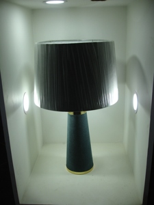 Handmade Customized Design LED Farmhouse Style Table Lamp with Natural Rattan Net Shade and Metal Stand <b>Decorative</b> <b>Lighting</b> - Product Image 4