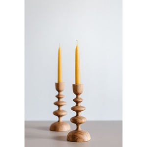 Porte-bougie en bois au design avantageux, support de bougie, décoration de table, accessoires, support de bougie décoratif de bureau à vendre - Product Image 5