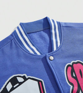 Chaqueta Universitaria Unisex con Logotipo Bordado Personalizado, Nombre del Equipo, Número, Ropa Exterior Retro Universitaria, Bordado Personalizado, Ropa Escolar del Equipo - Product Image 4