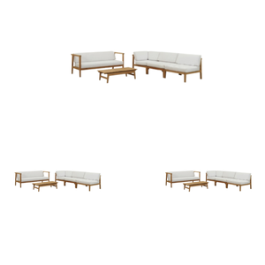 ชุดโซฟาในสวนกลางแจ้งเฟอร์นิเจอร์ไม้ทันสมัยพร้อมเบาะรองนั่ง - Product Image 6