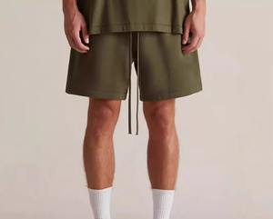 Shorts de course pour hommes en molleton français 380 GSM, 100% coton, style hip-hop, streetwear, sur mesure, vente en gros - Product Image 5