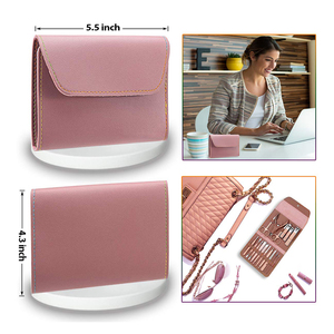 Juego de herramientas de belleza al por mayor, juego de manicura y pedicura alemán de acero inoxidable, kits de manicura de color rosa con bolsa de PU - Product Image 4