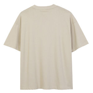 T-shirt pour homme en coton 100% avec logo de marque personnalisé, coupe ample, haut tendance, séchage rapide, respirant, T-shirt surdimensionné pour homme - Product Image 2