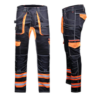 Pantalones de seguridad de alta visibilidad para hombres Pantalones DE TRABAJO resistentes con rayas reflectantes Bolsillos Pantalones de carga de trabajo de invierno