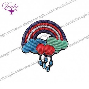 Broderie inde soie broche sur patch blouson fleur broche badge patchs pour vêtements parches terme adhésifs para matériel à coudre - Product Image 3