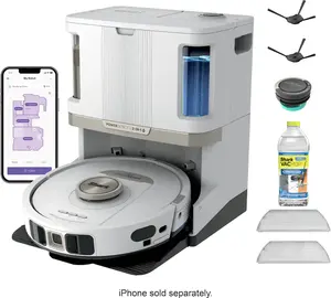 Robot aspirador y fregadora 2 en 1 PowerDetect con base NeverTouch Pro - Blanco - Product Image 1