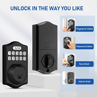 Serrure de porte intelligente à empreinte digitale, entrée sans clé, clavier électronique, pêne dormant, serrures intelligentes pour porte d'entrée, verrouillage automatique avec code