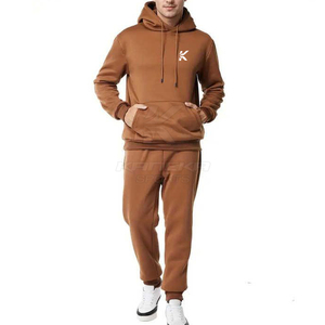 Breathable Winter Hooded Casual Solid Men Fleece <b>Tracksuit</b>-Eco-Friendly High Quality - Product Image 2