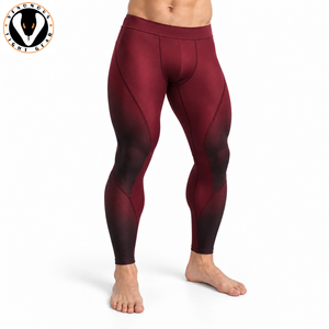 Les leggings de compression pour hommes offrent un ajustement de soutien, un confort extensible et une mobilité flexible pour l'entraînement physique et les activités sportives. - Product Image 5