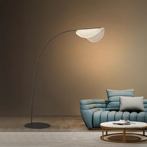 Modern Luxury Living Room Home Decor Elegant <b>Mushroom</b> Shape White Fabric Floor Lamp Stylish Golden Stand LED for Home Office Use - Product Image 4