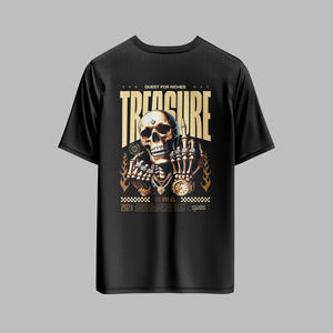 เสื้อยืดผ้าฝ้ายโอเวอร์ไซส์ไหล่ตกสไตล์สตรีทแวร์ผลิตจากเวียดนาม - Product Image 2