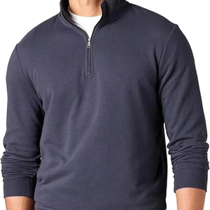 Sudadera Ligera de Felpa Francesa con Cuello Alto y Cierre de Cremallera para Hombre - Product Image 1