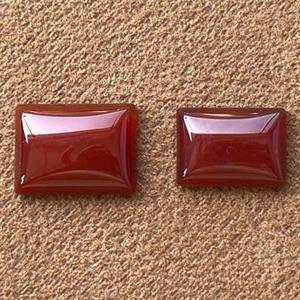 100% naturel de haute qualité rouge Cabochon cornaline Rectangle forme pierres précieuses en vrac cristal fabrication de bijoux grossiste approvisionnement - Product Image 2