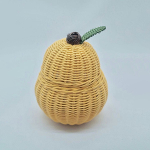 Panier de rangement en rotin tissé à la main avec couvercle en forme de pomme de stockage conteneur de jouets pour enfants bijoux bas quantité minimale de commande du Vietnam - Product Image 4