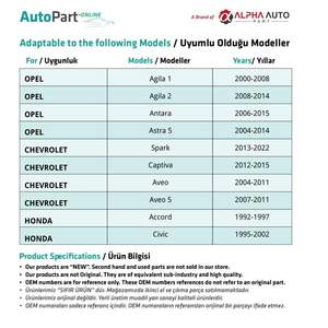 Clip de pare-chocs et capot-50 pièces pour Opel, Chevrolet, Honda (expédition depuis le fabricant turc) Code produit: FD113851-L - Product Image 3