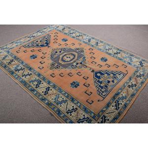 Alfombra Turca de 5,2x6,9 pies, Alfombra Vintage, Alfombra de Lana con Puntos Azules - Product Image 4