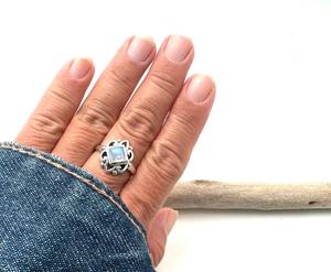 Tendencia 925 plata esterlina piedra lunar piedra preciosa anillo joyería hecha a mano plata estilo bohemio anillo joyería para mujeres regalo para niñas - Product Image 1