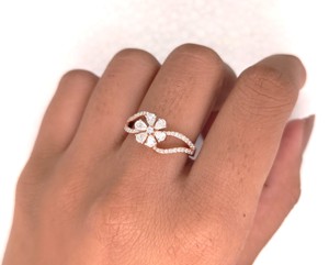 Lurba Jewels Lab Grown Pear Cut Diamond <b>Split</b> Shank Engagement <b>Ring</b> 14K Rose Gold Luxury Wedding & Valentine Gift - Product Image 5