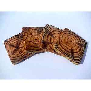 Juego de posavasos de Madera hechos a mano, Decoración de mesa rústica, diseño personalizado, artesanía india, calidad de exportación - Product Image 1