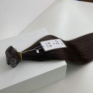 Venta al por mayor 100% Remy Extensiones de cabello humano natural Doble dibujado 1C Color Cinta Extensión de cabello - Product Image 1