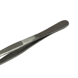 Pince à épiler en plastique manuelle en acier inoxydable de haute qualité pince à pansement à pointe dentelée outil - Product Image 5