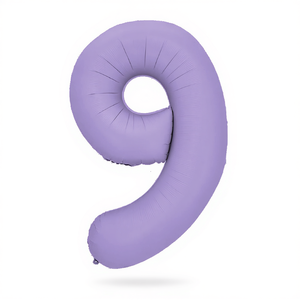 Ballon de fête en forme de chiffre 9 violet de 1 m en aluminium pour hélium, décoration de fête - Product Image 2