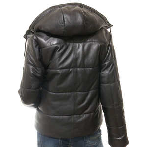 Venta Directa de Fábrica, Chaqueta de Satén con Cuello Alto para Mujer, de Cuero Genuino, Transpirable, para Otoño e Invierno, Nuevo Precio Competitivo - Product Image 2