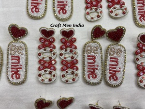 Handmade Christmas Fashion <b>Stud</b> <b>Earrings</b> New Creative Rice Beaded Heart Shape Christian Christmas Ornaments - Product Image 4