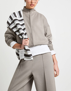 Ensemble de survêtement pour femme Ecoach Garment en polyester, antibactérien, veste zippée ample et pantalon large à taille haute, vêtements de fitness, ensemble 2 pièces - Product Image 5