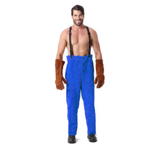 Pantalones de Protección de Cuero Vacuno de Alta Resistencia JNM SAFETY, Nivel A de Protección contra Riesgos, para Soldadura, Modelo JNM-425 - Product Image 2