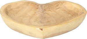 Decorative Wood <b>Heart</b> <b>Shaped</b> <b>Bowl</b> Small Gold Cut-Outs Natural Decorative <b>Bowl</b> for Table 12" Large Fruit <b>Bowl</b> Wood - Product Image 4
