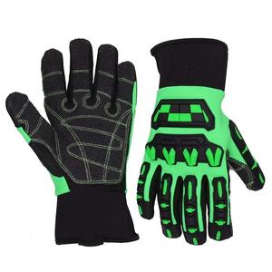 Gants de sécurité anti-choc en cuir, résistants aux coupures, paume en peau de chèvre, dos en croûte de vache, protection TPR - Product Image 1