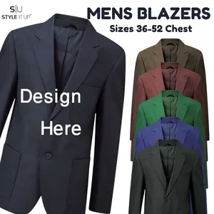 Hot Selling Men's Blazer British's Style Casual Slim Fit Suit Jacket Male Blazers Men Coat 2023 From Bangladesh Supplier