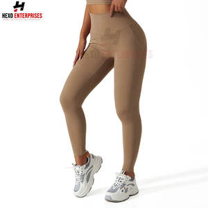 Conjunto de Yoga sin costuras de cintura alta para mujer, ropa de gimnasio de secado rápido, mallas de punto informales transpirables, venta al por mayor, superventas - Product Image 3