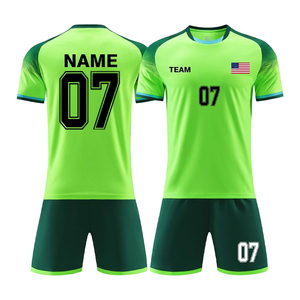 Conjunto de Camiseta y Pantalones Cortos de Fútbol Personalizados al por Mayor 2026, Logotipo del Equipo, Nombre, Número, Impresión Digital, 100% Poliéster, Ropa Deportiva de Secado Rápido, Uniforme - Product Image 4