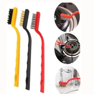 Ensemble de 3 brosses de nettoyage pour graisse Mucit Home – Pour nettoyer les cuisinières, fours, grilles, friteuses à air et barbecues - Product Image 1