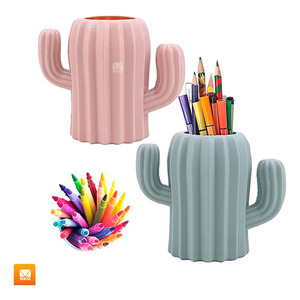 Porte-brosse de bureau Kawaii Cactus, organiseur de crayons - Couleurs assorties - Product Image 4