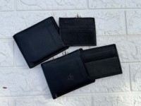 Dompet Kartu Kulit Asli Premium Anti-RFID Kapasitas Besar Tipis untuk Pria, Tempat Menyimpan Uang Tunai dan Kartu Identitas