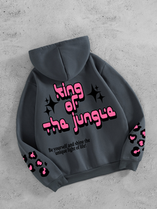 Sudadera con capucha desgastada de marca personalizada para hombre, ropa de calle 100% algodón polar Vintage de doble capa con cremallera, ajuste Extragrande - Product Image 2