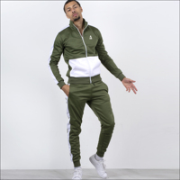 Ensemble jogging homme en coton, 5 pièces, couture de haute qualité, design personnalisé, imperméable et réfléchissant, veste et pantalon.