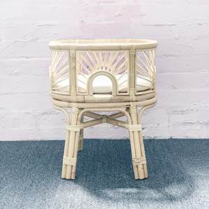 Juguetes de ratán para niños, cuna de cama de madera para muñecas, mini muebles - Product Image 3