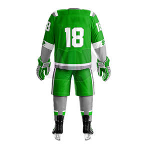 Tenues de hockey sur glace de haute qualité, tissu en polyester respirant et anti-humidité, avec couleurs et logo personnalisables - Product Image 6