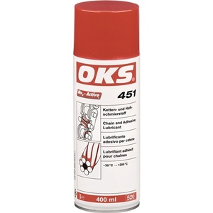 โอเคเอส 451 400 มล. สเปรย์ใส น้ำมันหล่อลื่นสำหรับโซ่และกาว - Product Image 1