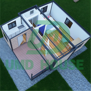 Maisons préfabriquées conteneurs ADU de 20 pieds avec véranda intégrée, terrasse encastrée et 1 chambre à coucher - Product Image 2