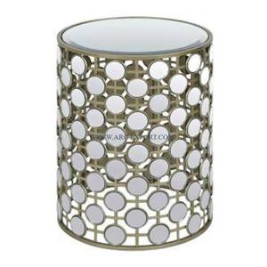 โต๊ะข้างโซฟา/โต๊ะกาแฟ งานแฮนด์เมด สำหรับห้องนั่งเล่น ดีไซน์คลาสสิก ทำจากทองเหลืองขัดเงา สำหรับโรงแรมหรือใช้ในบ้าน - Product Image 5