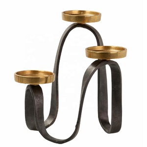 Wreath Candle Holder Pillar Christmas Wreath Candle Holder Christmas Decorative <b>Silver</b> Aluminium Metal Decor in Wholesale Price - Product Image 4