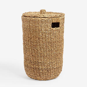 Panier en herbe de mer avec doublure en tissu pour la maison, l'hôtel, paniers en herbe de mer de la plus haute qualité, panier de rangement naturel - Product Image 2