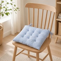 Coussin de chaise en peluche solide, matelassé, amovible, lavable, antidérapant, carré, pour le bureau et la maison