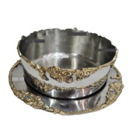 Trendy gepolijste luxe design roestvrijstalen messingwerk voor gedroogd fruit, chocolade, dadels, snoepjes, chips, snacks, feestjes, vaatwasserbestendig.